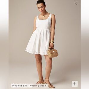 J. Crew Fit-and-flare mini dress with rickrack trim Size 4